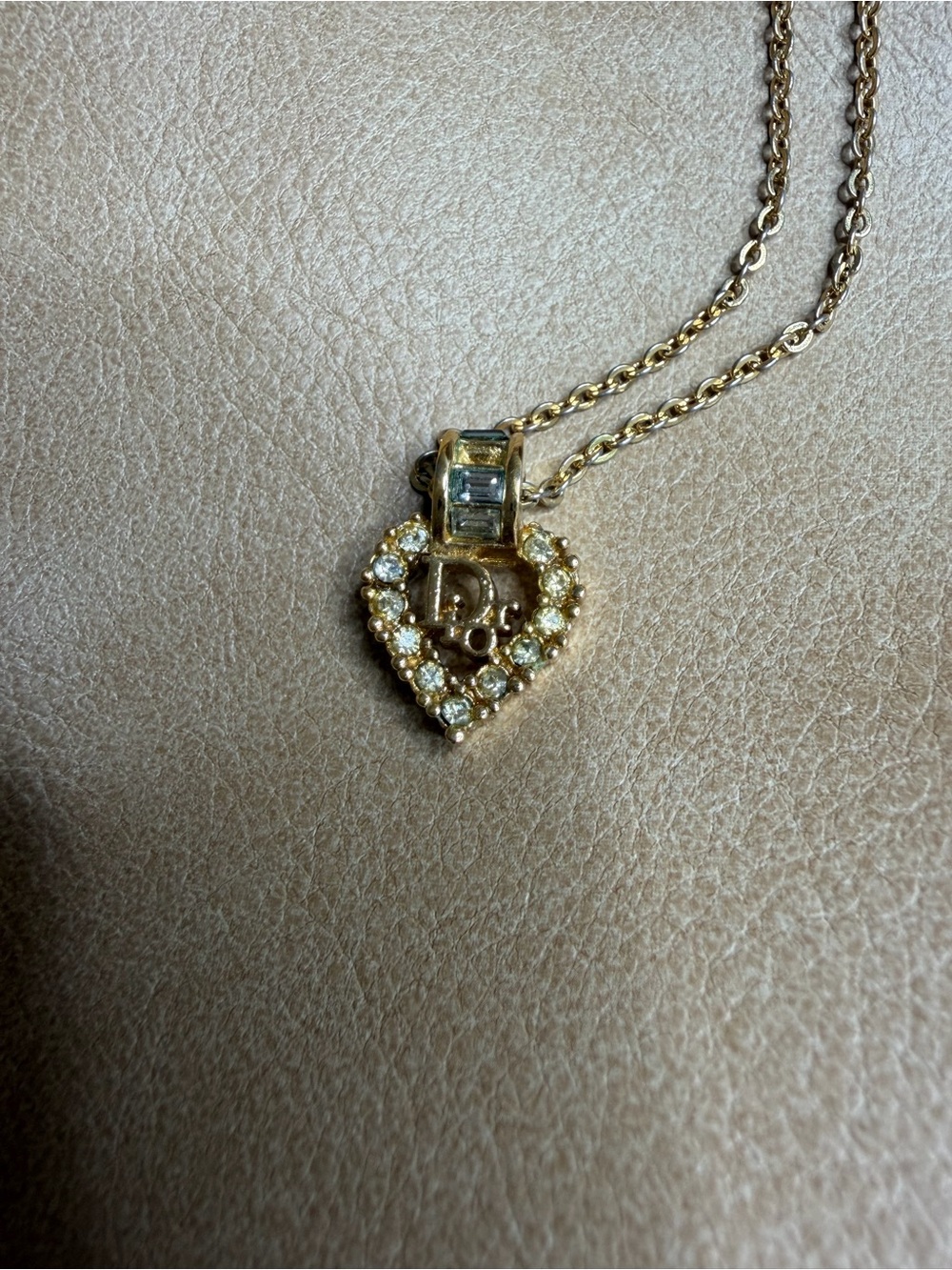 Dior Vintage Heart Pendant Necklace